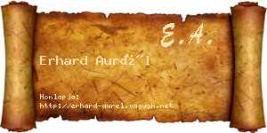 Erhard Aurél névjegykártya